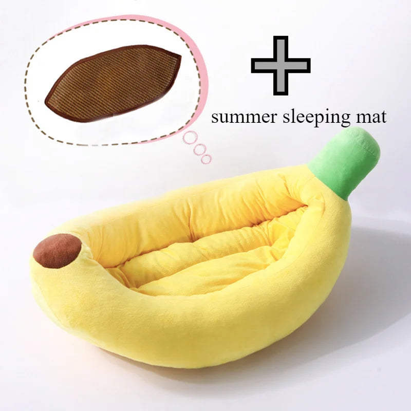 Banana Cat & Dog Nest Bed