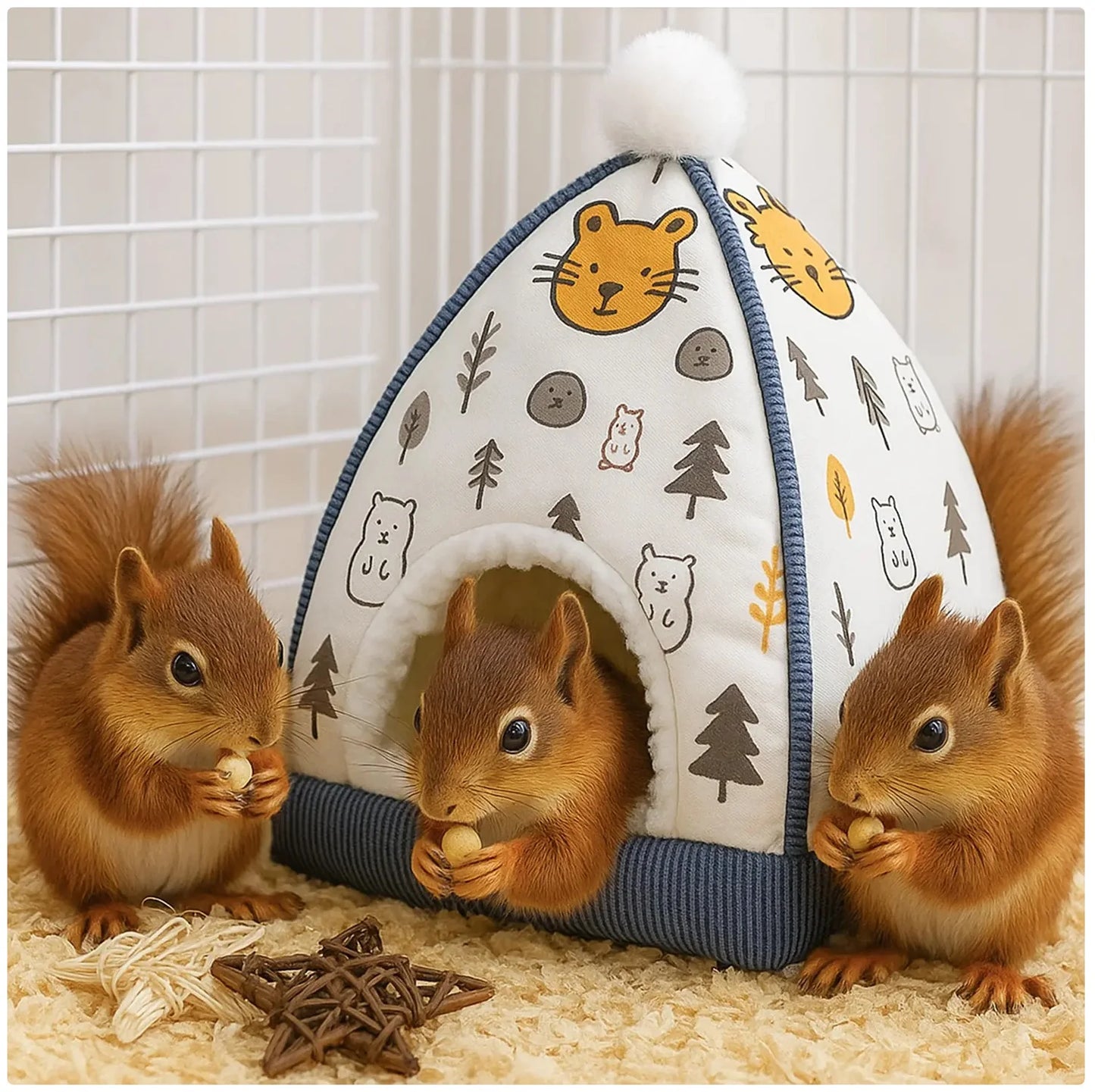 Cute Cartoon - Printed Hamster Cave House