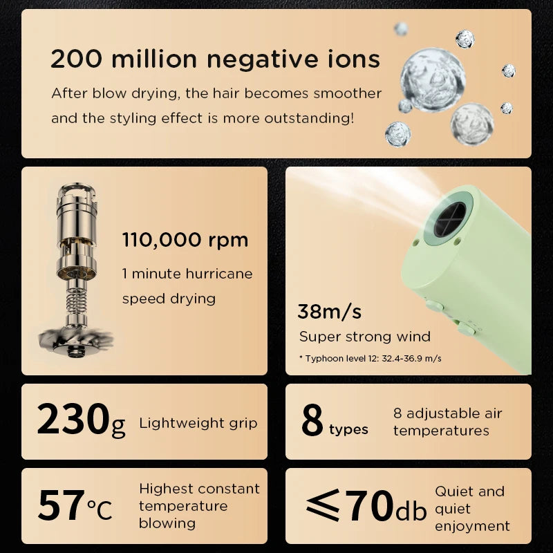 Silent Dog Hair Dryer – 220V