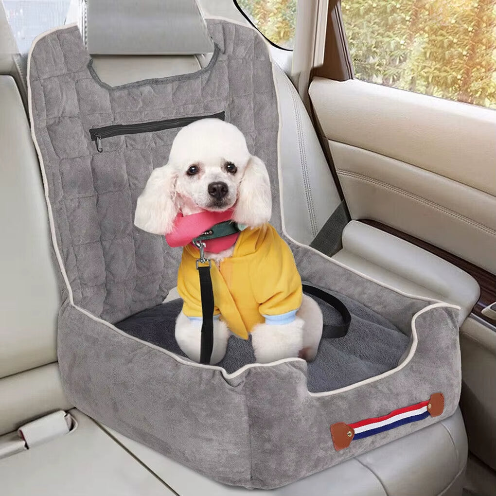 Dog Car Seat with Safety Leash