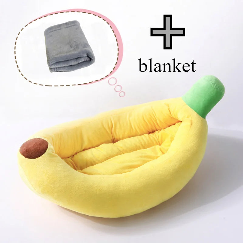 Banana Cat & Dog Nest Bed