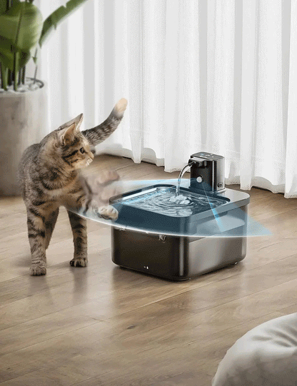 Wireless Stainless Cat Water Bowl