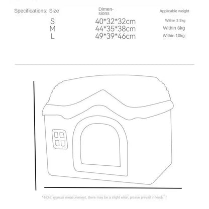 Foldable Cat & Dog House Bed