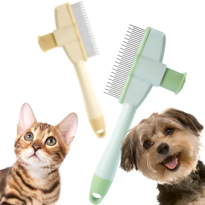Cat Grooming Massage Brush Pet Comb Professional Open Knot Pet Hair Removal Brush Durable Kitten Comb Pet Accessories