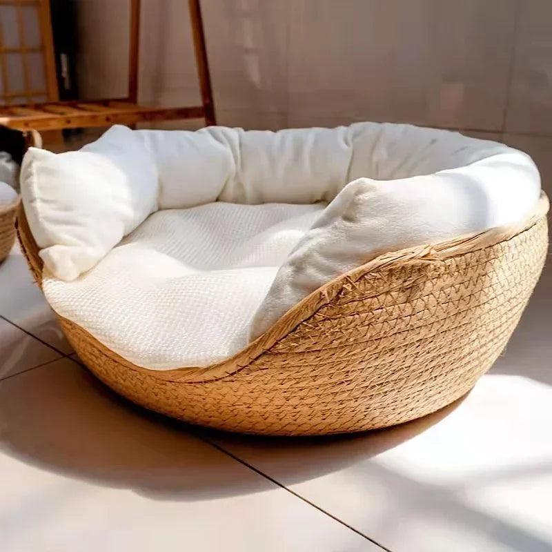 Soft Cat & Dog Bed – Woven Style