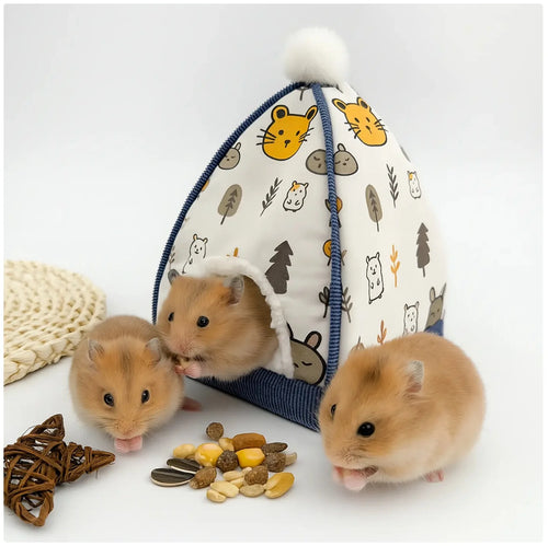 Cute Cartoon - Printed Hamster Cave House