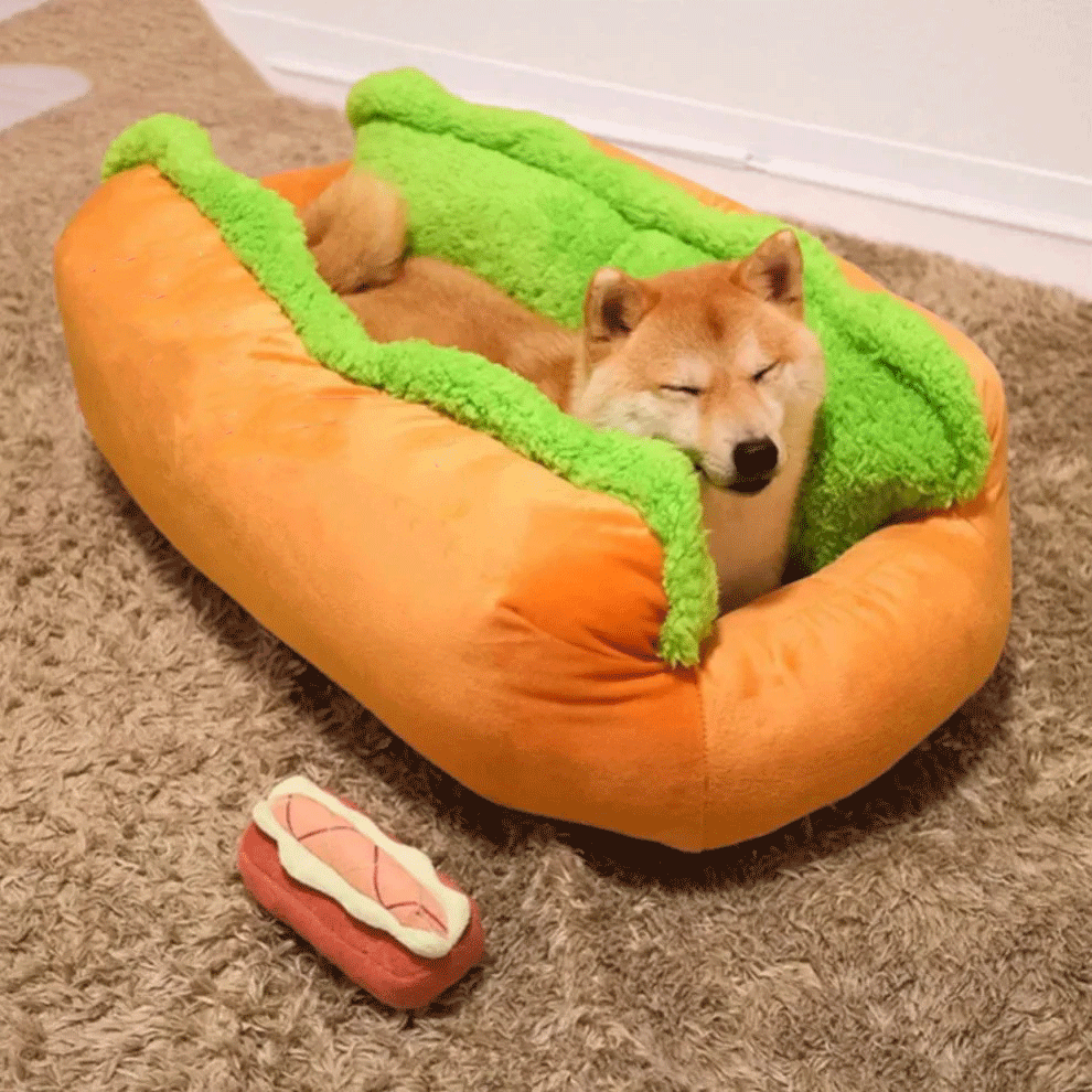 Pet Bed - Hot Dog Style Lounger