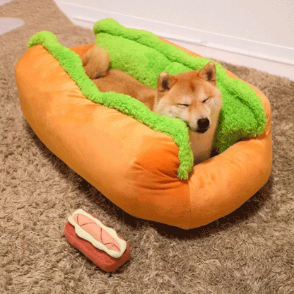 Pet Bed - Hot Dog Style Lounger