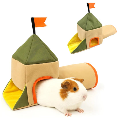 Adorable Castle Pet Tunnel - Ideal for Guinea Pigs and Small Animals