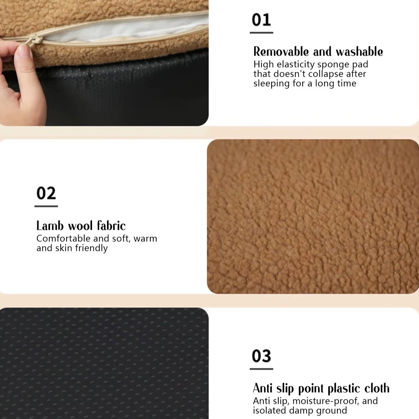 Berber Fleece Dog Bed – Washable