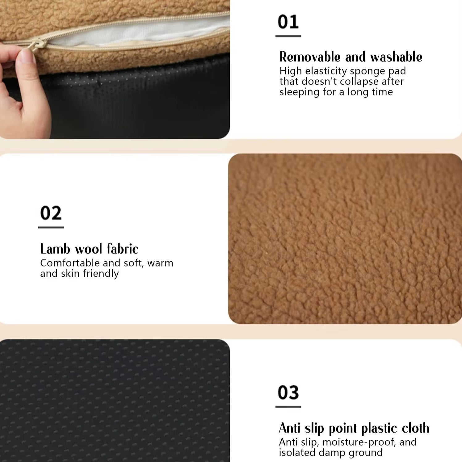 Berber Fleece Dog Bed – Washable