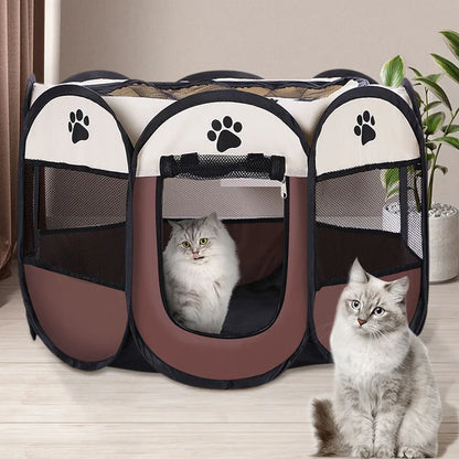 Foldable Cat & Dog Tent Bed