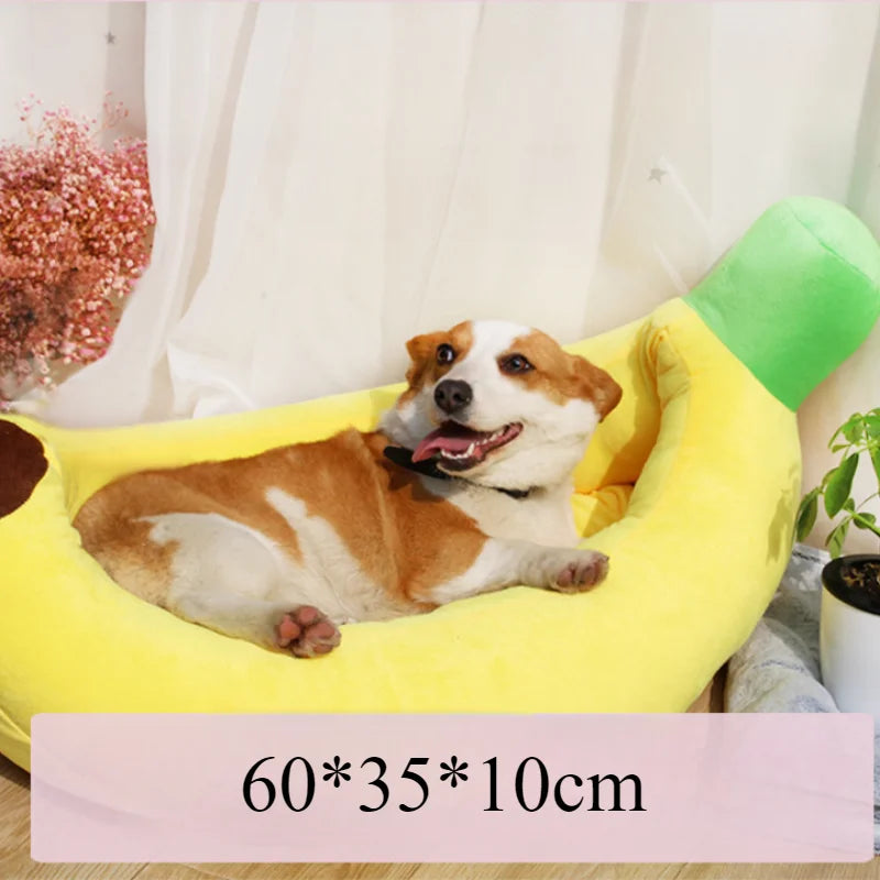 Banana Cat & Dog Nest Bed