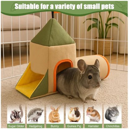 Adorable Castle Pet Tunnel - Ideal for Guinea Pigs and Small Animals