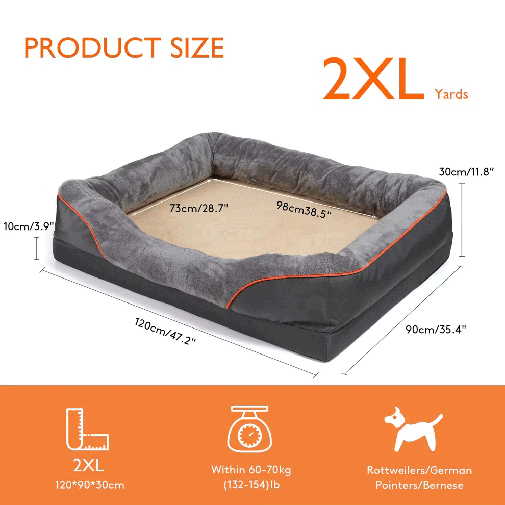 Jumbo Orthopedic Dog Sofa Bed