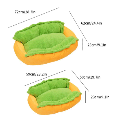Pet Bed - Hot Dog Style Lounger