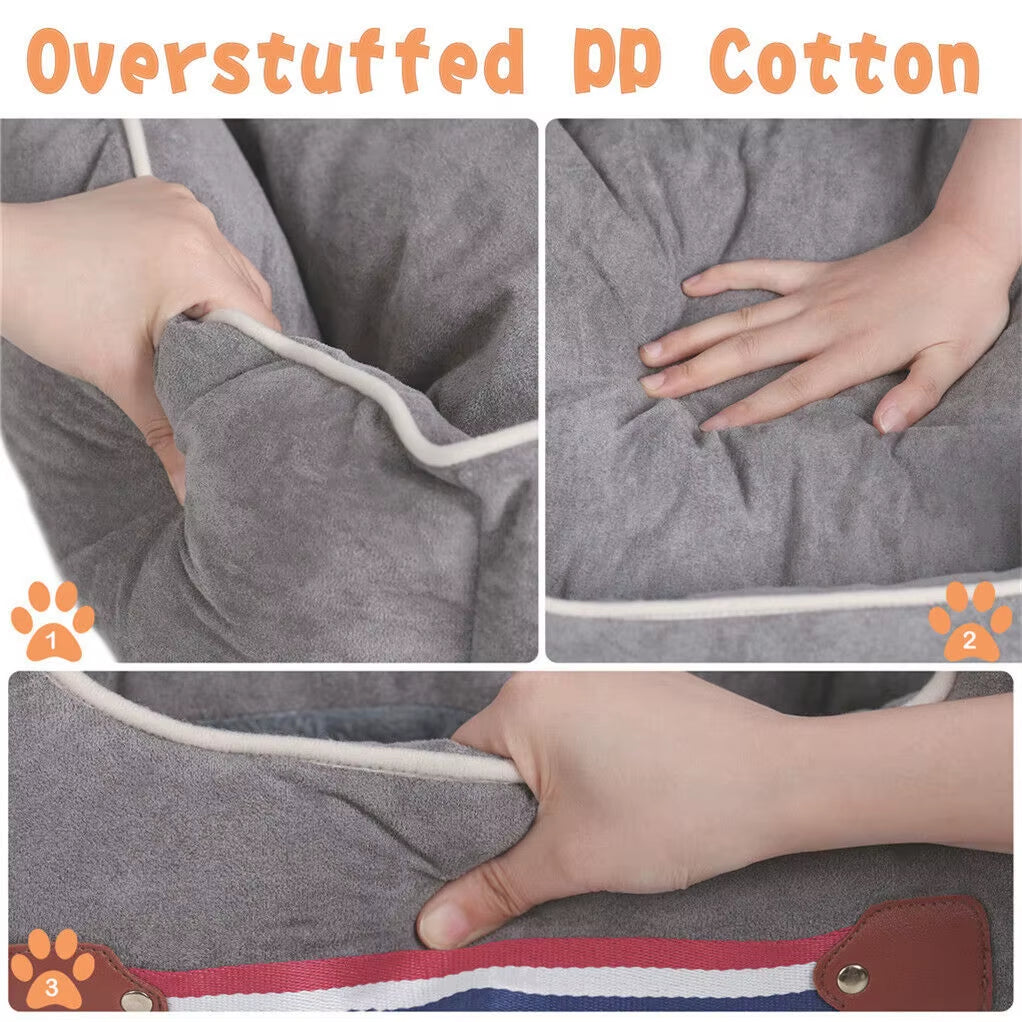 Dog Car Seat with Safety Leash