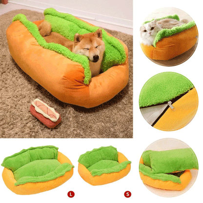 Pet Bed - Hot Dog Style Lounger